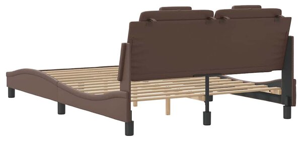 Rám postele Viana bez matrace hnědý 120x200 cm umělá kůže 3208084