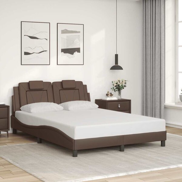 Rám postele Viana bez matrace hnědý 120x200 cm umělá kůže 3208084