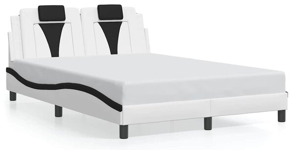 Rám postele Viana bez matrace bílý a černý 120 x 200 cm umělá kůže 3208088