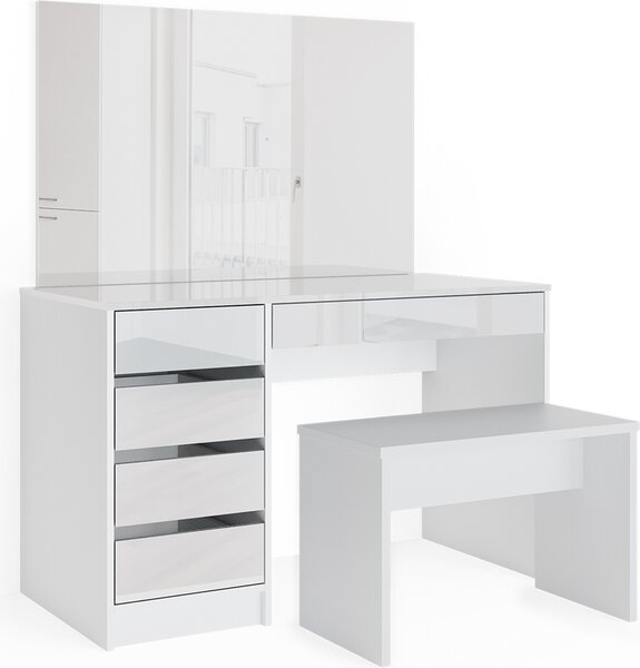 Toaletní stolek Vicco Sherry Bílá 120 cm s lavičkou, Model 33951