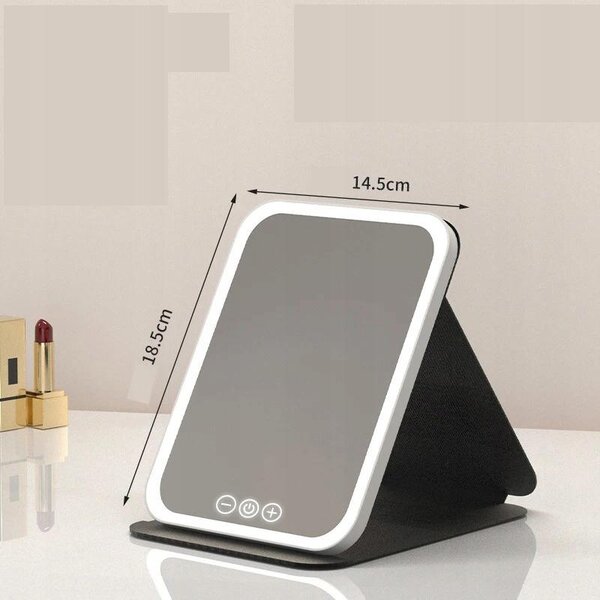 Osvětlení kosmetické zrcátko LED skládací dotykové USB pro líčení