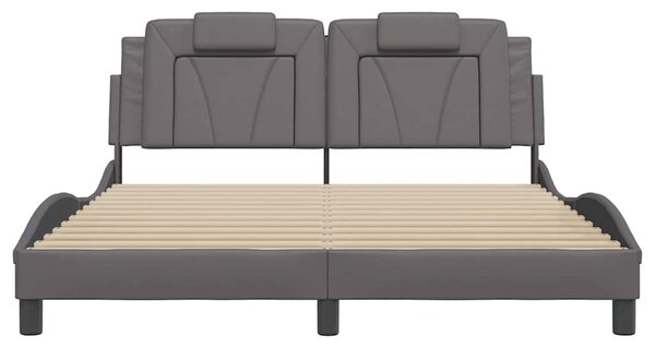 Rám postele Viana bez matrace šedý 160x200 cm umělá kůže 3208106
