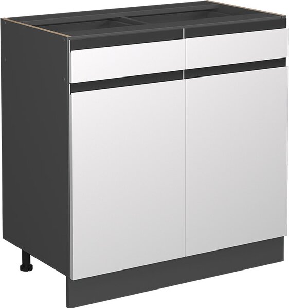 Spodní skříňka kuchyňské linky Vicco R-Line Bílá 80 cm Tvar J, bez pracovní desky, Model 39726
