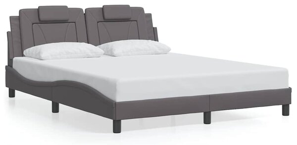Rám postele Viana bez matrace šedý 160x200 cm umělá kůže 3208106