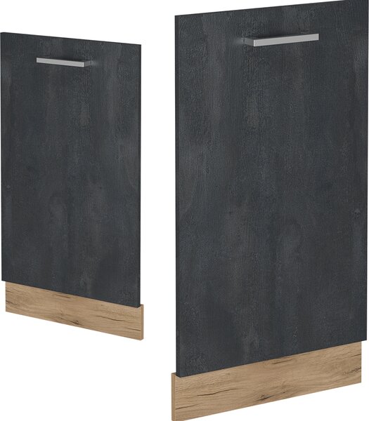 Čelní panel myčky Vicco R-Line Černý beton 45 cm bez pracovní desky, Model 54527