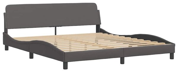Rám postele Viana bez matrace šedý 180x200 cm umělá kůže 3208113