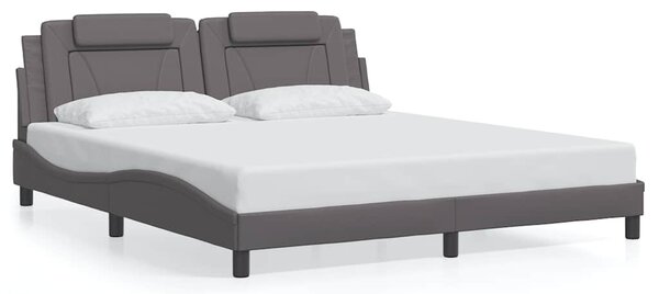 Rám postele Viana bez matrace šedý 180x200 cm umělá kůže 3208113