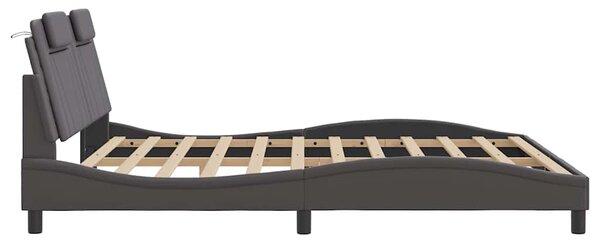 Rám postele Viana bez matrace šedý 180x200 cm umělá kůže 3208113