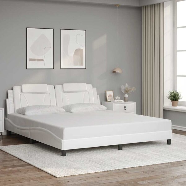 Rám postele Viana bez matrace bílý 180x200 cm umělá kůže 3208111