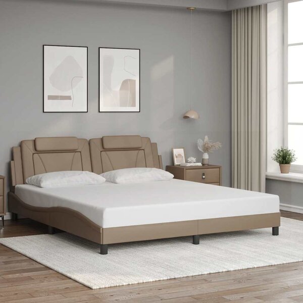Rám postele Viana bez matrace cappuccino 180x200 cm umělá kůže 3208114