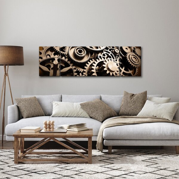 Obraz - Hodinové součástky (170x50 cm)