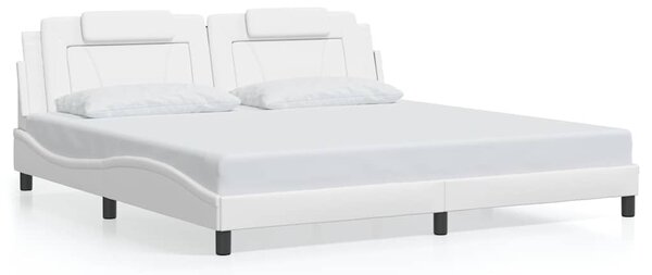 Rám postele Viana bez matrace bílý 200x200 cm umělá kůže 3208118