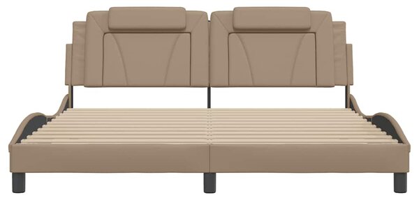 Rám postele Viana bez matrace cappuccino 180x200 cm umělá kůže 3208114