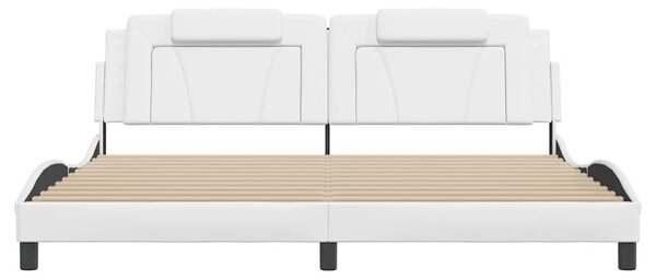 Rám postele Viana bez matrace bílý 200x200 cm umělá kůže 3208118
