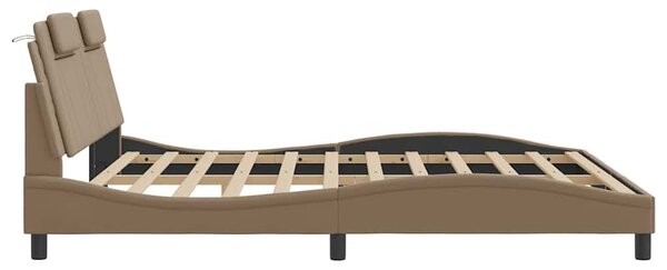 Rám postele Viana bez matrace cappuccino 180x200 cm umělá kůže 3208114