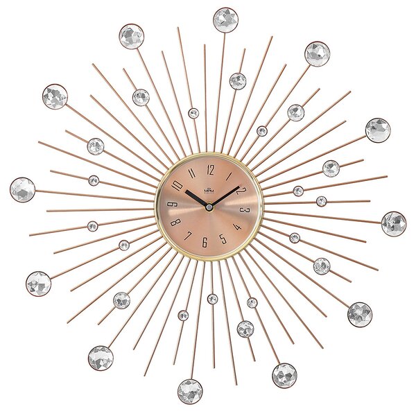 MPM Sunito Nástěnné kovové hodiny hvězdicového vzhledu se zlatým ciferníkem E04.4284.23