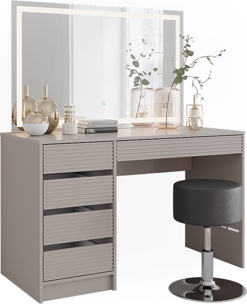 Toaletní stolek Vicco Sherry Kašmír 120 cm se zrcadlem LED a stoličkou, Model 51672
