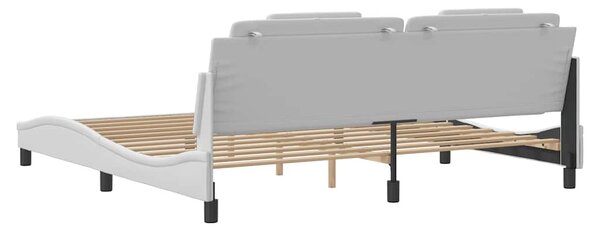 Rám postele Viana bez matrace bílý 200x200 cm umělá kůže 3208118