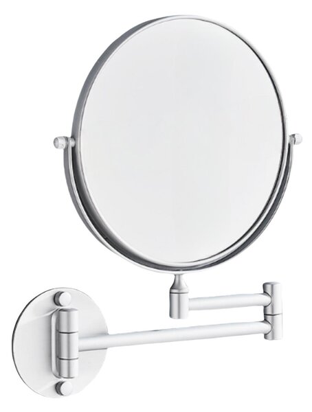 Pokojové hliníkové teleskopické zrcadlo: koupelnové zrcadlo, oboustranné, nástěnné, skládací, do koupelny, světle stříbrné