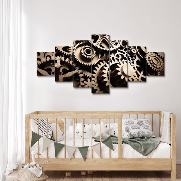 Obraz - Hodinové součástky (210x100 cm)