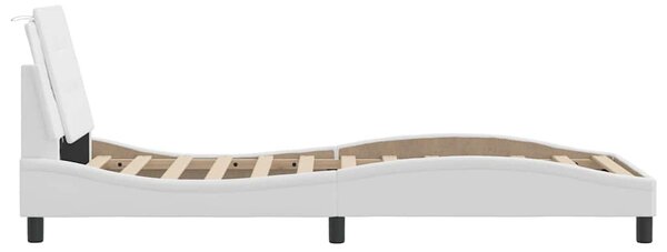 Rám postele bez matrace Zadar bílý 80 x 200 cm umělá kůže 3208143