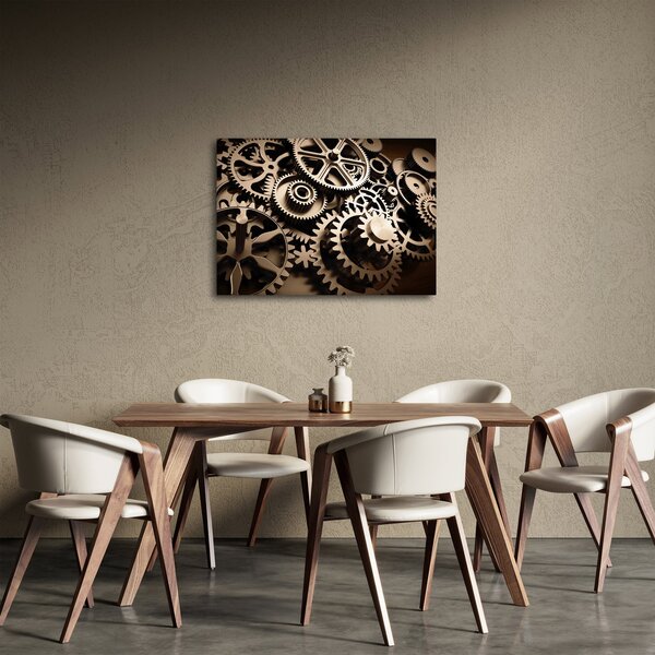 Obraz - Hodinové součástky (70x50 cm)