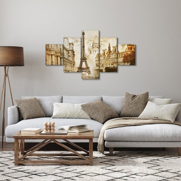 Obraz - Pařížské památky (125x70 cm)