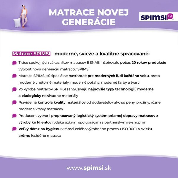 Obojstranný matrac Pink Kokos, H3/ H4, V: 23cm