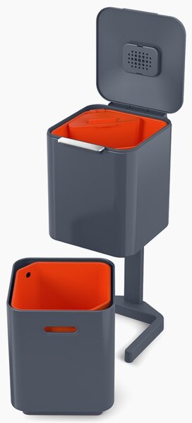 Joseph Joseph Šedý koš na tříděný odpad Totem Compact 40 l