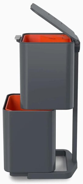 Joseph Joseph Šedý koš na tříděný odpad Totem Compact 40 l
