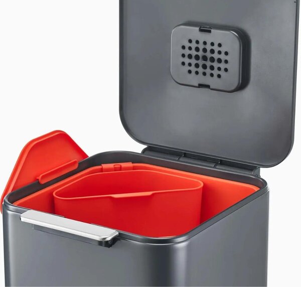 Joseph Joseph Šedý koš na tříděný odpad Totem Compact 40 l