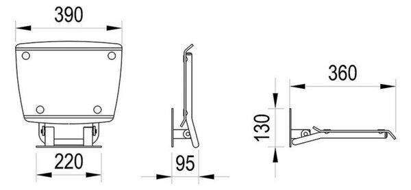 Ravak Ovo B II sprchové sedátko B8F0000060