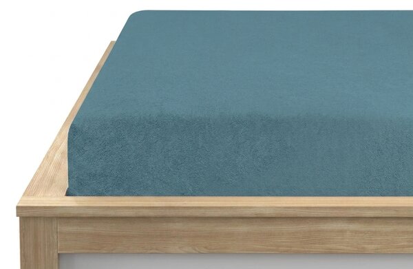 Fleecové napínací prostěradlo MOLTON petrolejové 90 x 200 cm
