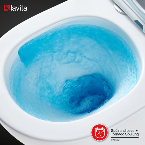 Závěsná toaleta WC Lavita Sinto 3.0 bez okraje se sedátkem 360⁰