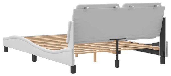 Rám postele bez matrace Zadar bílý 140x200 cm umělá kůže 3208185