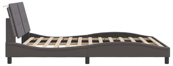 Rám postele bez matrace Zadar šedý 160x200 cm umělá kůže 3208194