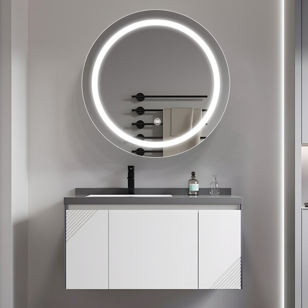SensaHome zrcadlová skříňka s LED osvětlením - Koupelnová skříňka - 3 barvy LED - 50 x 50 cm