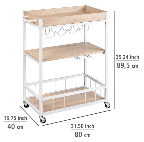 Servírovací stolek na kolečkách 40x80 cm Rustico – Wenko