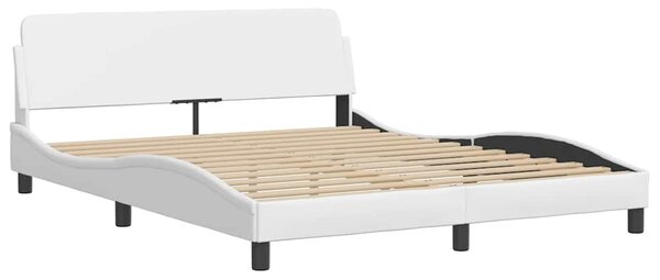 Rám postele bez matrace Zadar bílý 160x200 cm umělá kůže 3208192