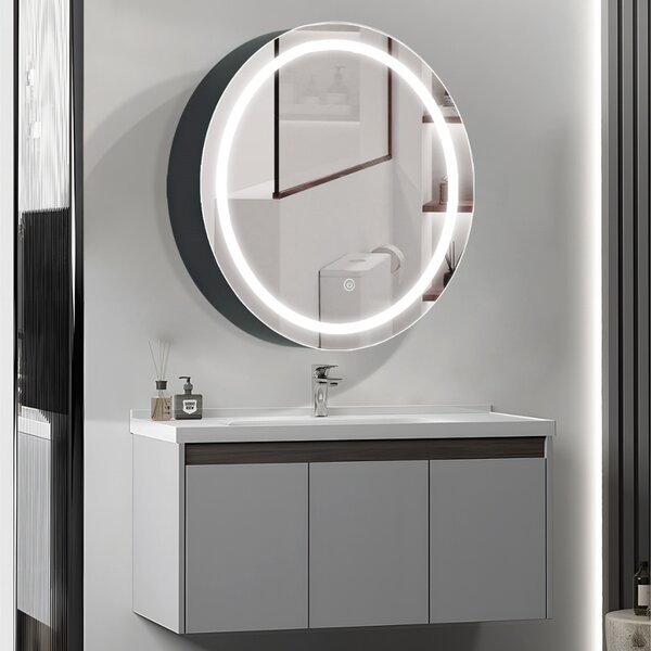 SensaHome zrcadlová skříňka s LED osvětlením - Koupelnová skříňka - 3 barvy LED - 50 x 50 cm