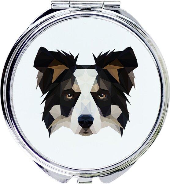 Border kolie – Zrcadlo značky Art-Dog s fotografií a geometrickým vzorem