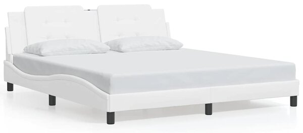 Rám postele bez matrace Zadar bílý 180x200 cm umělá kůže 3208199