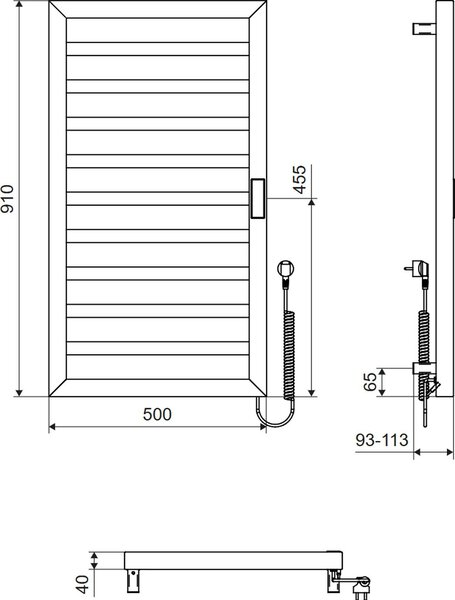 Excellent Brego elektrický radiátor 91x50 cm | GREX.BRS91.CA