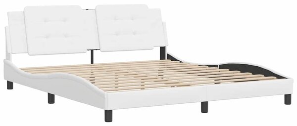 Rám postele bez matrace Zadar bílý 180x200 cm umělá kůže 3208199