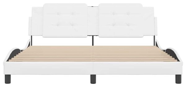 Rám postele bez matrace Zadar bílý 180x200 cm umělá kůže 3208199