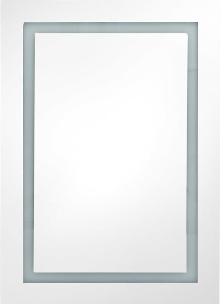 LED koupelnová skříňka se zrcadlem betonově šedá 50x13x70 cm