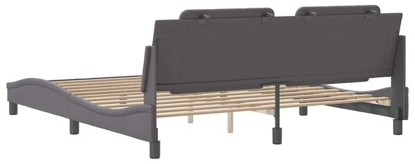 Rám postele bez matrace Zadar šedý 180x200 cm umělá kůže 3208201