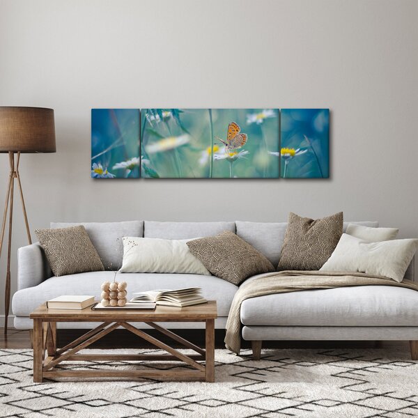 Obraz - Motýl na sedmikrásce (170x50 cm)