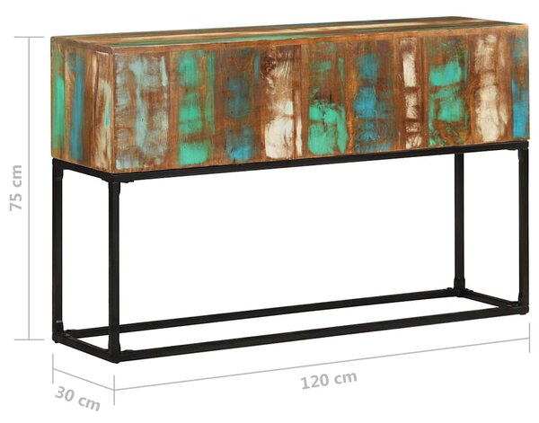 Konzolový stolek 120 x 30 x 75 cm masivní recyklované dřevo 320822