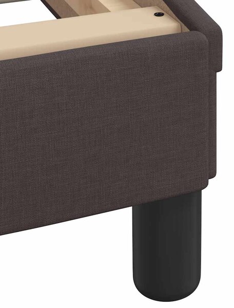 Postel s matrací Dover tmavě hnědá 80 x 200 cm textil 3208287